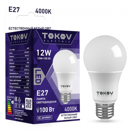 TOKOV ELECTRIC TKE-A60-E27-12-4K